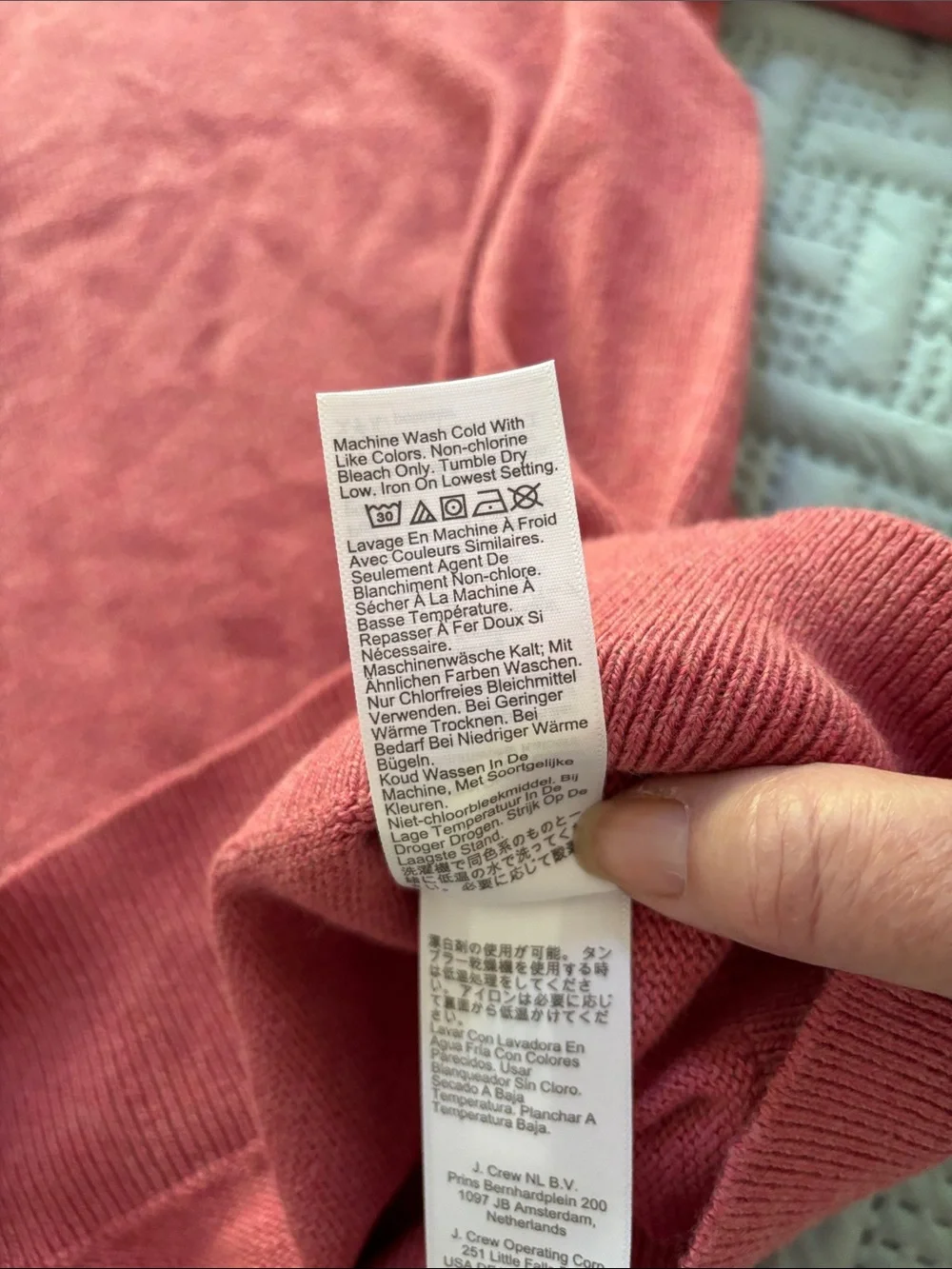 J. Crew Men’s Half-Zip lightweight Sweater in Coral Light Red
